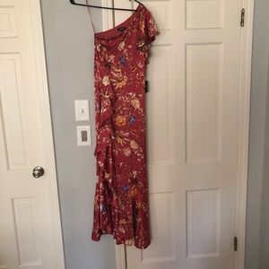 Satin floor length dress